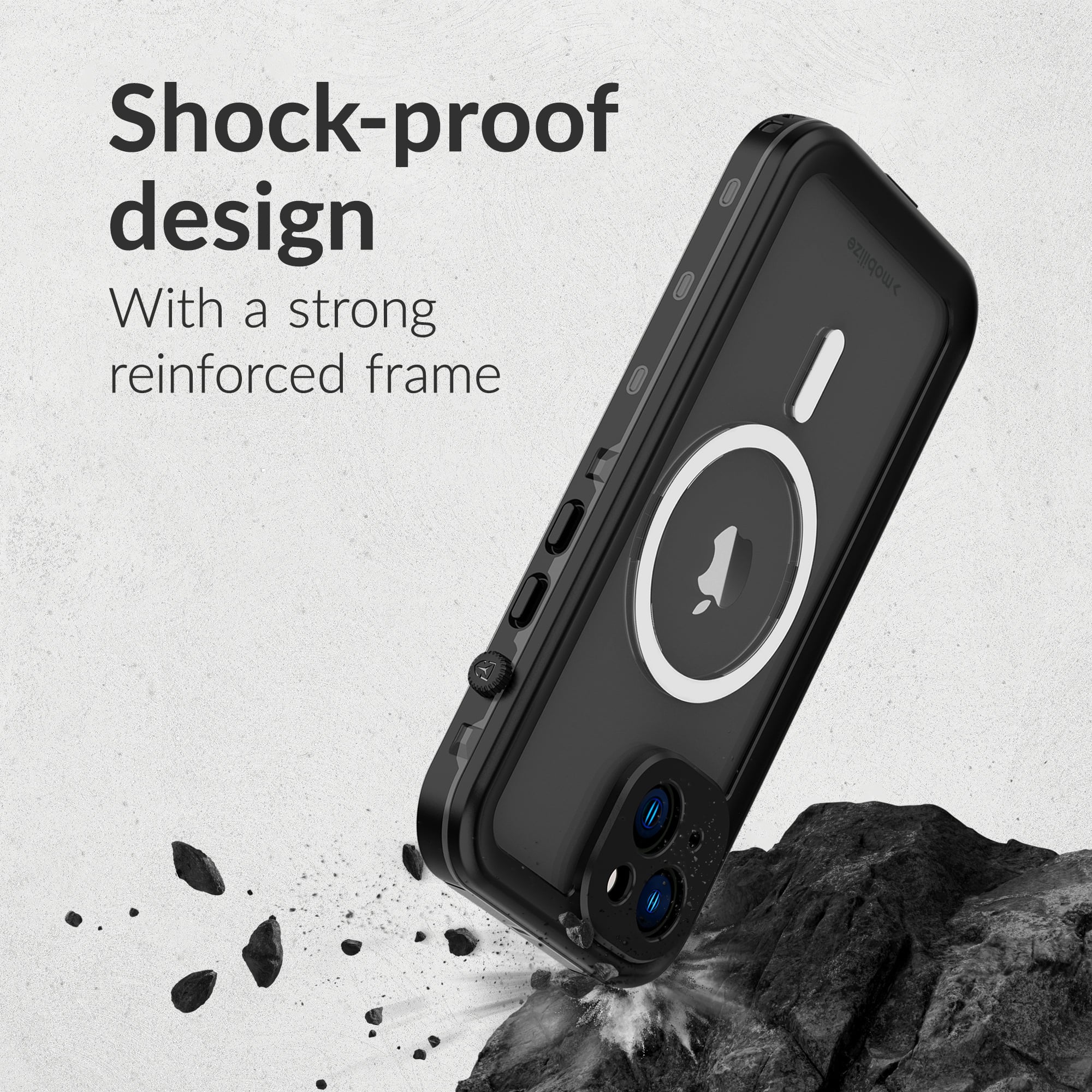 Mobilize MagSafe Compatible Waterproof Case Apple iPhone 16 Pro Clear/Black - Afbeelding 5