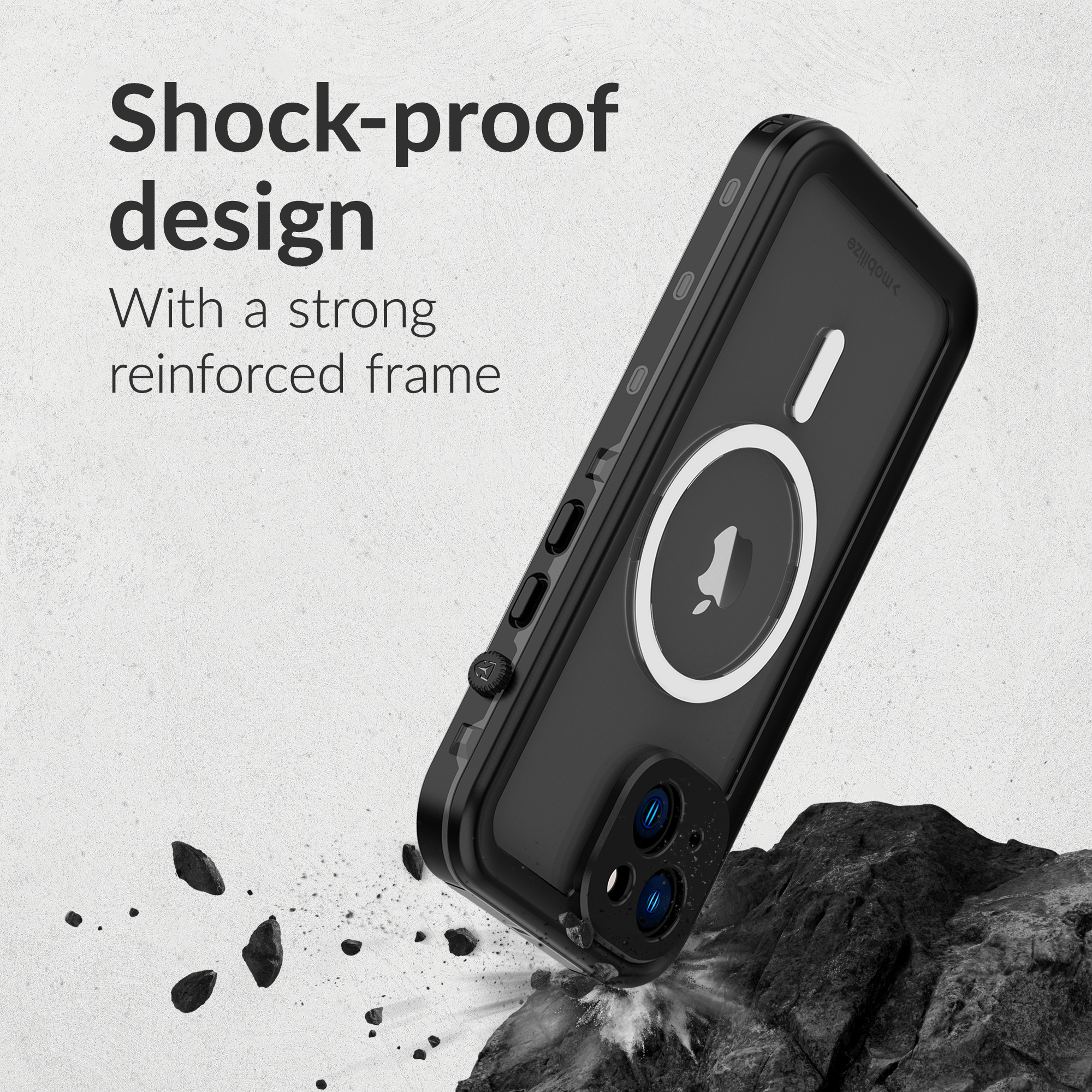 Mobilize MagSafe Compatible Waterproof Case Apple iPhone 16e/17e Clear/Black - Afbeelding 5