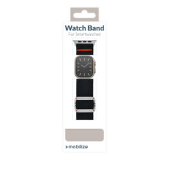 Mobilize Nylon Watch Band - Elastic - for Apple 42/44/45/49mm - Black - Afbeelding 9