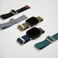 Mobilize Nylon Watch Band - Elastic - for Apple 42/44/45/49mm - Black - Afbeelding 5