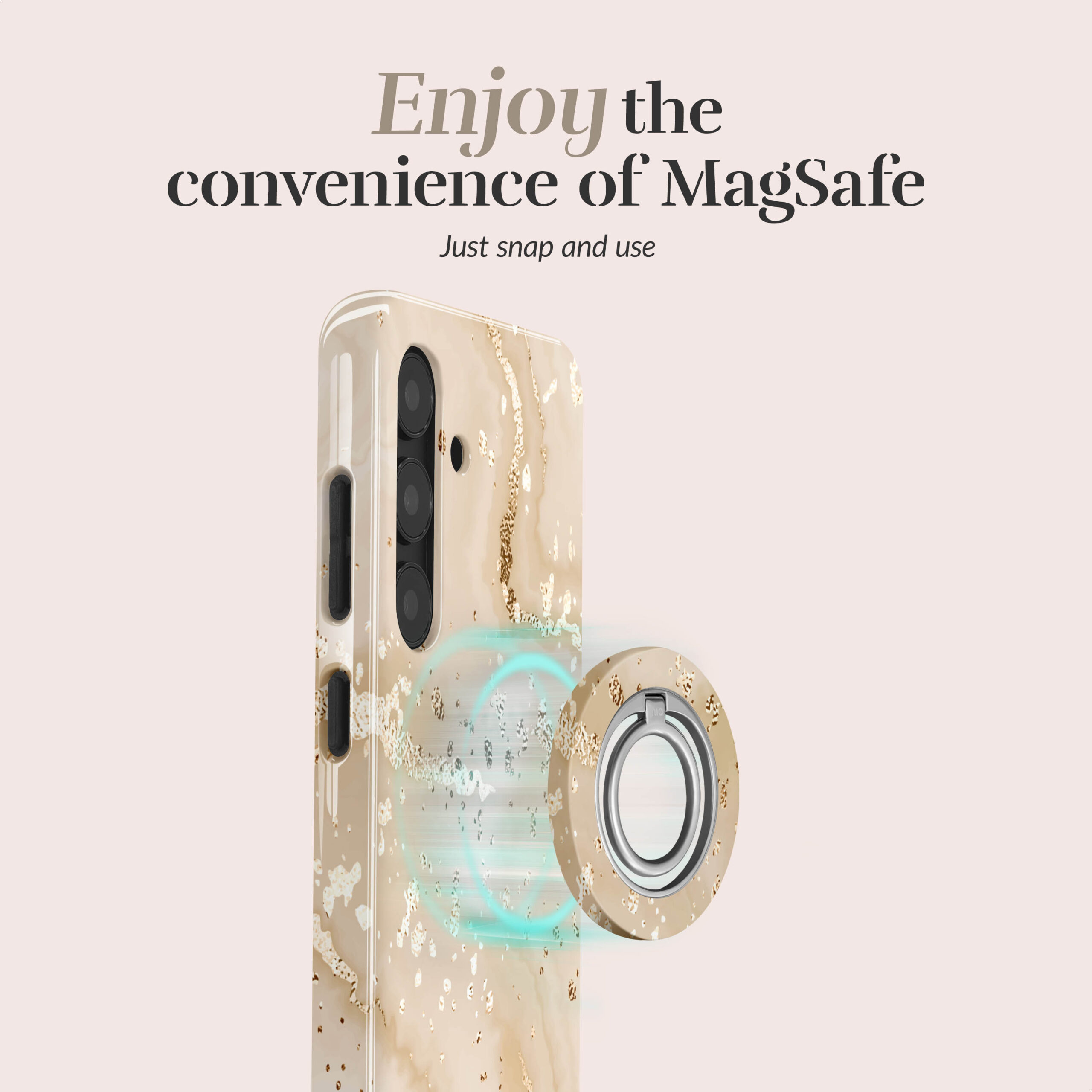 MIO Gold Marble Magsafe Compatible for Samsung A57 5G - Afbeelding 2