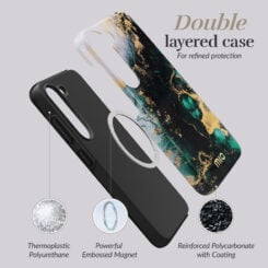 MIO Green Marble Magsafe Compatible for Samsung A27 5G - Afbeelding 6