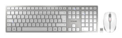 CHERRY DW 9100 SLIM toetsenbord Inclusief muis Universeel RF-draadloos + Bluetooth QWERTZ Duits Zilver - Afbeelding 2