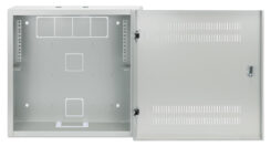 Intellinet Low-profile 19" wandkast met 4U horizontale en 2U verticale rails, slanke ruimtebesparende behuizing met slechts 170 mm diepte, ideaal voor AV/multimedia/surveillance, gemonteerd, grijs RAL 7035 - Afbeelding 6