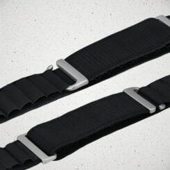 Mobilize Nylon Watch Band - Alpine - Titanium Connector - for Apple 42/44/45/49mm - Black - Afbeelding 3