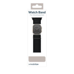 Mobilize Nylon Watch Band - Alpine - Black Connector - for Apple 42/44/45/49mm - Black - Afbeelding 9