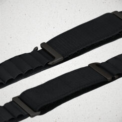 Mobilize Nylon Watch Band - Alpine - Black Connector - for Apple 42/44/45/49mm - Black - Afbeelding 3
