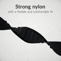 Mobilize Nylon Watch Band - Alpine - Black Connector - for Apple 42/44/45/49mm - Black - Afbeelding 4