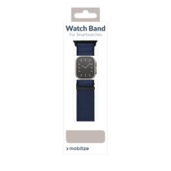 Mobilize Nylon Watch Band - Alpine - Black Connector - for Apple 42/44/45/49mm - Blue - Afbeelding 9