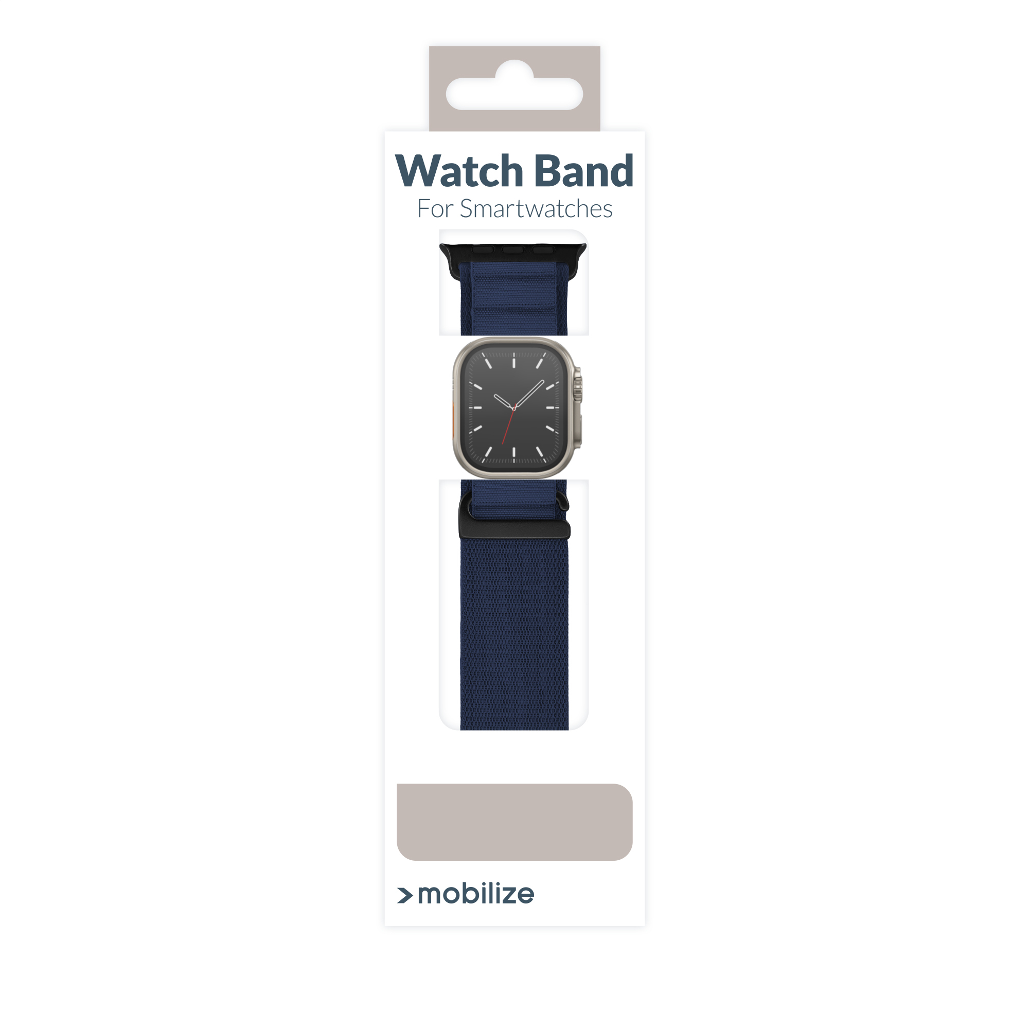 Mobilize Nylon Watch Band - Alpine - Black Connector - for Apple 42/44/45/49mm - Blue - Afbeelding 9