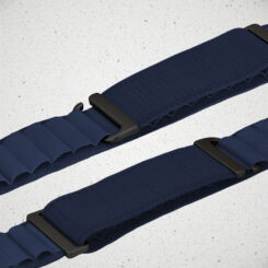 Mobilize Nylon Watch Band - Alpine - Black Connector - for Apple 42/44/45/49mm - Blue - Afbeelding 3