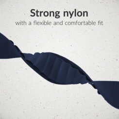 Mobilize Nylon Watch Band - Alpine - Black Connector - for Apple 42/44/45/49mm - Blue - Afbeelding 4