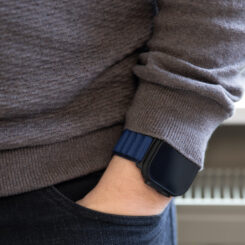 Mobilize Nylon Watch Band - Alpine - Black Connector - for Apple 42/44/45/49mm - Blue - Afbeelding 6
