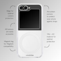 Mobilize Magsafe Compatible Naked Protection Case for Samsung Galaxy Z Flip8 5G Clear - Afbeelding 3