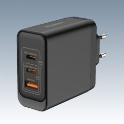 Mobilize Wall Charger 2x USB-C + 1x USB GaN 100W with PD/PPS Black - Afbeelding 2