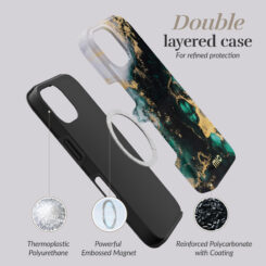 MIO Green Marble Magsafe Compatible for iPhone 17 Pro/18 Pro - Afbeelding 5