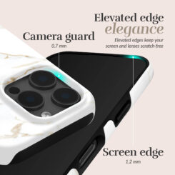 MIO White Marble Magsafe Compatible for iPhone 17 Pro/18 Pro