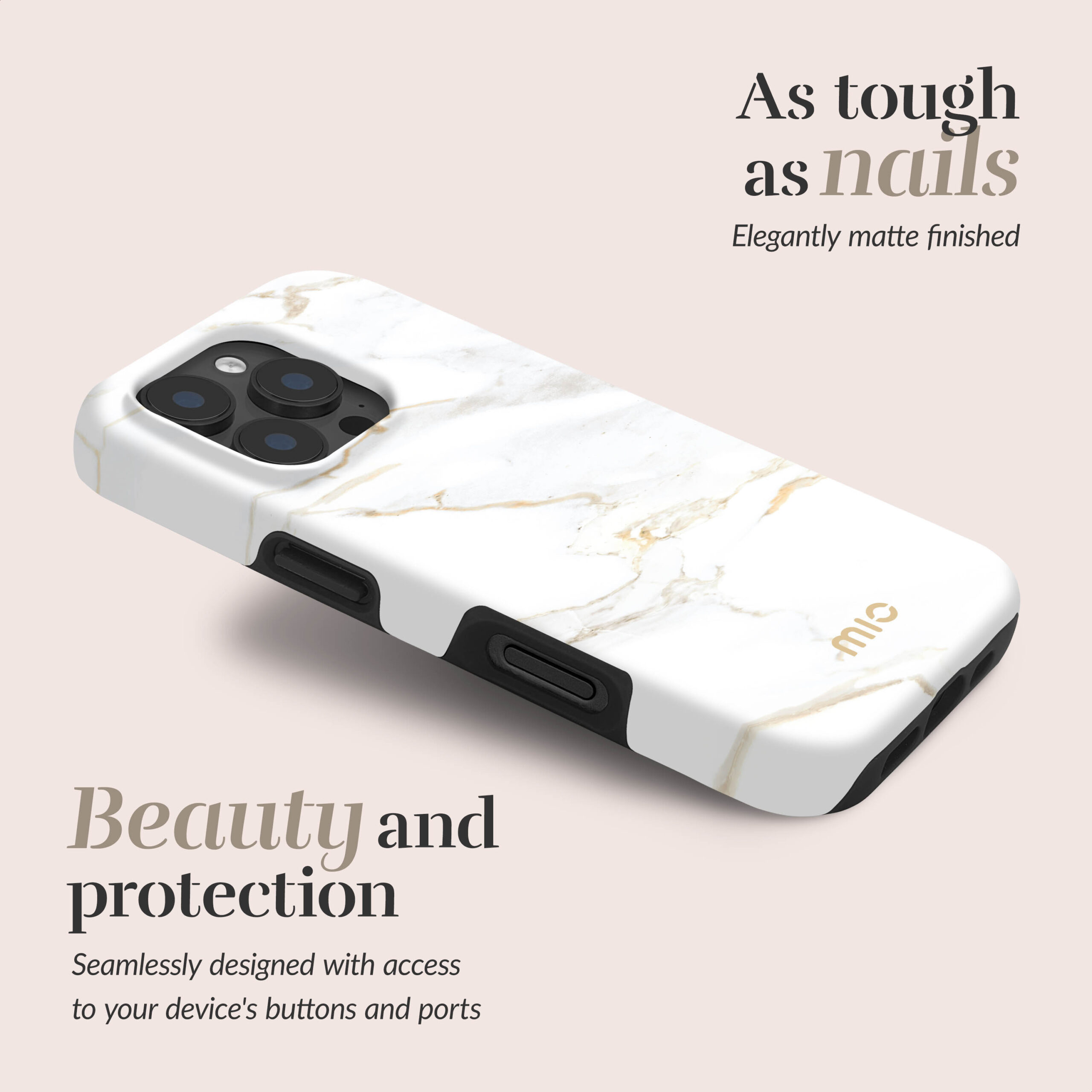 MIO White Marble Magsafe Compatible for iPhone 17 Pro/18 Pro - Afbeelding 3