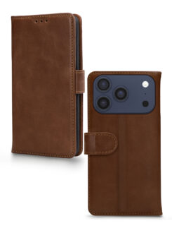 Mobilize Leather Wallet Apple iPhone 17 Pro Max/18 Pro Max Brown
