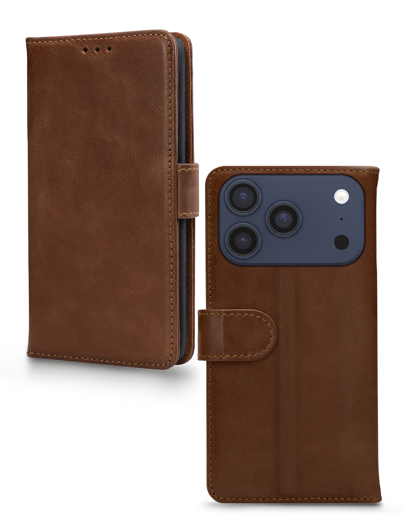 Mobilize Leather Wallet Apple iPhone 17 Pro Max/18 Pro Max Brown