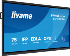 iiyama TE7515A-B2AG beeldkrant Kiosk-ontwerp 190,5 cm (75") Wifi 550 cd/m² 4K Ultra HD Zwart Touchscreen Type processor Android 24/7