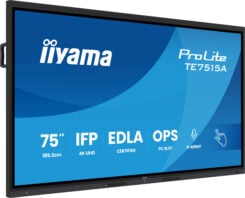 iiyama TE7515A-B2AG beeldkrant Kiosk-ontwerp 190,5 cm (75") Wifi 550 cd/m² 4K Ultra HD Zwart Touchscreen Type processor Android 24/7