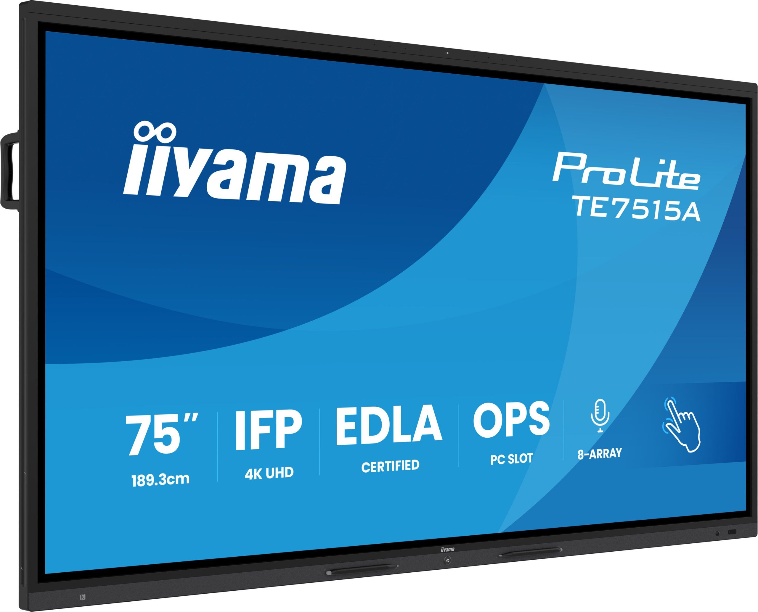 iiyama TE7515A-B2AG beeldkrant Kiosk-ontwerp 190,5 cm (75") Wifi 550 cd/m² 4K Ultra HD Zwart Touchscreen Type processor Android 24/7