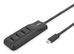 ACT AC6420 interface hub USB 3.2 Gen 1 (3.1 Gen 1) Type-C 5000 Mbit/s Zwart