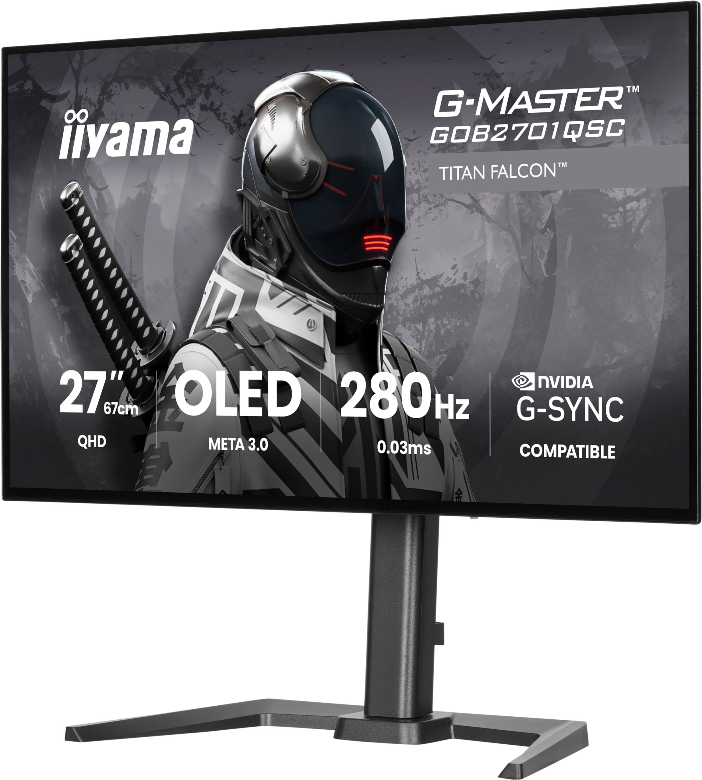 iiyama G-MASTER GOB2701QSC-B1 computer monitor 68,6 cm (27") 2560 x 1440 Pixels 2K Ultra HD OLED Zwart - Afbeelding 6