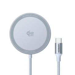 Ugreen MagFlow Smartphone Grijs USB Draadloos opladen Auto - Afbeelding 2