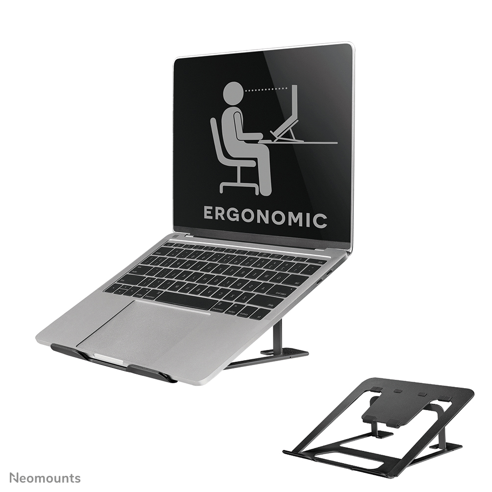 Neomounts NSLS085BLACK Laptopstandaard 10-17" - opvouwbaar - compact - universeel
