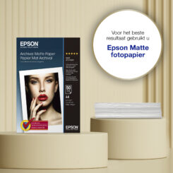 Epson A4 Archival Matte Photo Paper, 189 g/m2, 50 vellen - Afbeelding 3