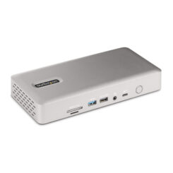 StarTech.com Universeel USB4 & Thunderbolt 4 Docking Station, Quad Display op Windows, Dual Display op MacBook, HDMI DP Dock met 100W Laptop Charging