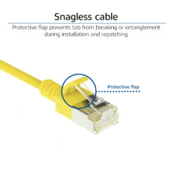 ACT Gele 3 meter LSZH U/FTP CAT6A datacenter slimline patchkabel snagless met RJ45 connectoren - Afbeelding 6