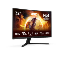 AOC G4 CQ32G4VE computer monitor 80 cm (31.5") 2560 x 1440 Pixels Quad HD LCD Zwart, Grijs - Afbeelding 3