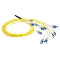ACT 15 meter Multimode 9/125 OS2 glasvezel prefabkabel 24F LC Polarity Twist