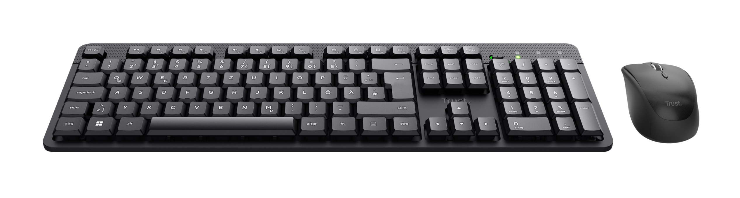 Trust TKM‑360 Draadloos toetsenbord+muis set – business model – RF draadloos – QWERTY – Inclusief muis – Zwart - Afbeelding 3