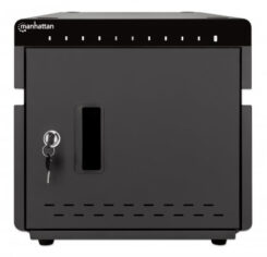 Manhattan USB-C laadkast voor 10 apparaten (iPad tot 11"), ook voor tablets en smartphones, vakken 264×22×235 mm, laadkabels niet inbegrepen (USB-C-kabel 354868 aanbevolen), afsluitbaar, alternatief voor laadtrolley, EU/UK-stroomkabels inbegrepen - Afbeelding 4