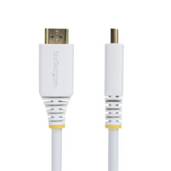 StarTech.com 3m Premium Gecertificeerde High Speed HDMI Kabel, 4K 60Hz/1440p 144Hz, HDR10/HDCP 2.2/ARC, 18Gbps, UHD HDMI 2.0 Kabel voor TV/Monitor/Scherm, TPE Mantel, Wit - Afbeelding 4