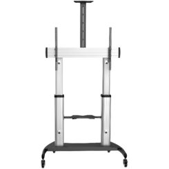 StarTech.com Verrijdbare TV Standaard - Stevige TV Vloerstandaard voor 60-100" Scherm (100kg) - In Hoogte te Verstellen Verrijdbaar TV Meubel op Wielen - Universele Televisiestandaard - Afbeelding 4