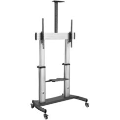 StarTech.com Verrijdbare TV Standaard - Stevige TV Vloerstandaard voor 60-100" Scherm (100kg) - In Hoogte te Verstellen Verrijdbaar TV Meubel op Wielen - Universele Televisiestandaard - Afbeelding 3