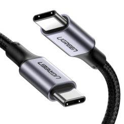 Ugreen 70427 USB-kabel USB 2.0 1 m USB C 0,48 Gbit/s 100 W Zwart, Zilver