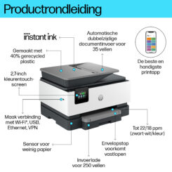 HP OfficeJet Pro 9120e Draadloos All-in-One Kleur Printer, Instant Ink; Dubbelzijdig printen - Afbeelding 6