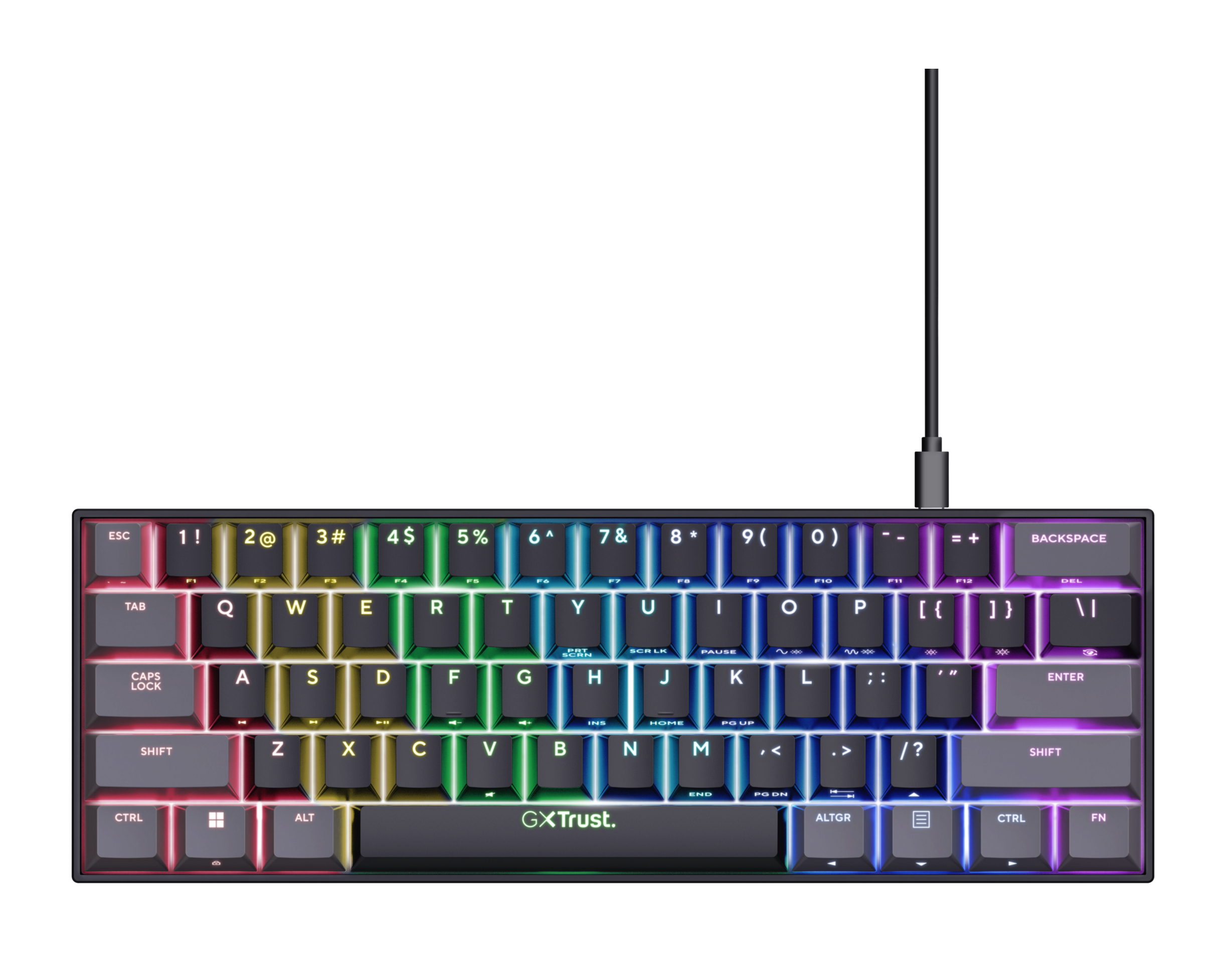 Trust GXT 923 YBAR Gaming Muis - Draadloze gamingmuis – 6 programmeerbare knoppen – 7200 DPI – Zwart - Afbeelding 4
