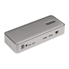 StarTech.com Dual-Laptop USB-C KVM Docking Station, Dual Monitor 4K 60Hz DisplayPort Dock, 5-Port USB Hub, GbE, 90W/45W Power Delivery voor Twee Laptops, Windows/Mac, Dual Host KVM Dock - Afbeelding 3