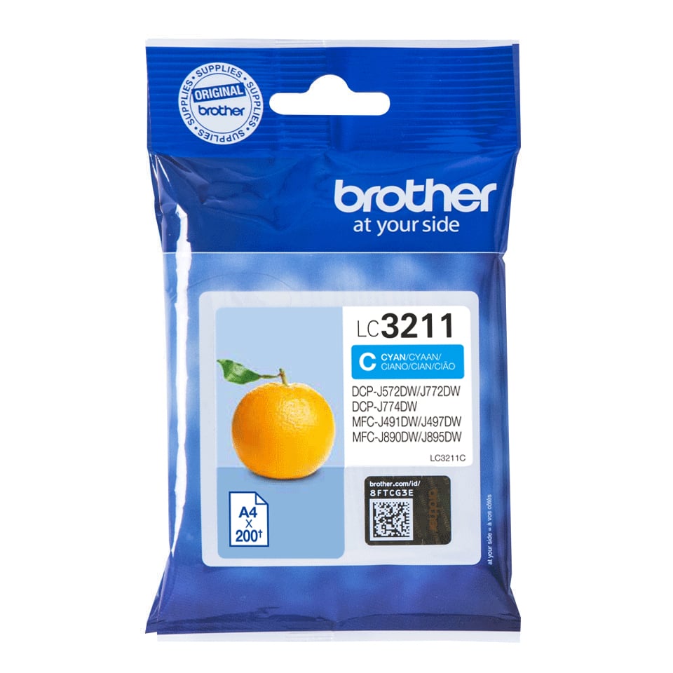 Brother LC3211C inktcartridge 1 stuk(s) Origineel Normaal rendement Cyaan - Afbeelding 2