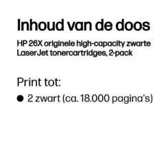 HP 26X originele high-capacity zwarte LaserJet tonercartridges, 2-pack - Afbeelding 4