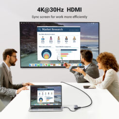 Ugreen USB-C to 2*USB3.0+HDMI+RJ 45+SD&TF+PD port Hub - Afbeelding 4