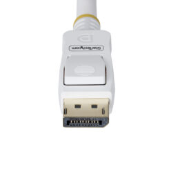 StarTech.com 1,8m VESA Gecertificeerde DisplayPort 1.2 Kabel, Wit, 4K 60Hz, 21.6Gbps, Vergrendelbare DP Connectors, DP 1.2 DisplayPort Kabel, DP Monitor Kabel, M/M - Afbeelding 5