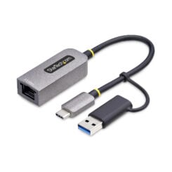 StarTech.com 2.5GbE USB-C naar Ethernet Adapter met USB-A Converter, NBASE-T NIC, USB 3.0 Type-C 2.5/1G Multi Speed Netwerk, Thunderbolt Compatibel, Windows & Mac - Afbeelding 2